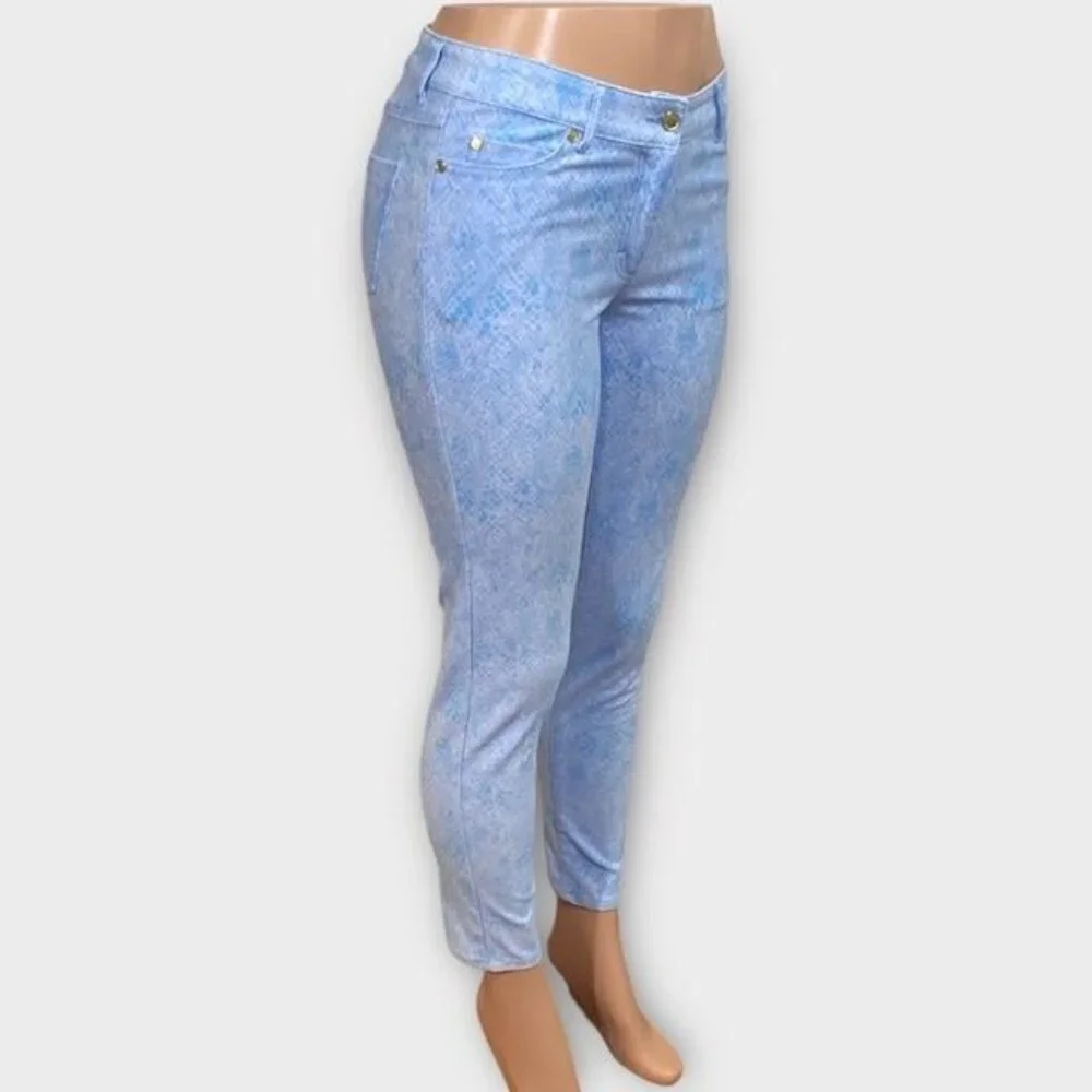 J. McLaughlin Lexi Snake Print Jeans Blue , Size 4 - Picture 5 of 11